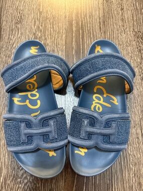 Sam Edelman Denim Blue Slide Sandals